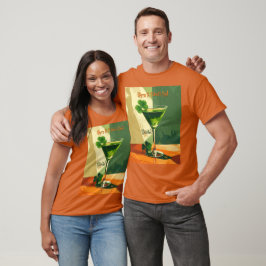 Camiseta Feliz Dia de São Patrício Shamrock Martini