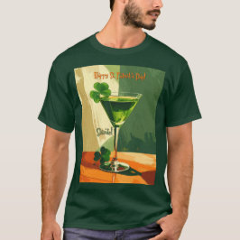 Camiseta Feliz Dia de São Patrício Shamrock Martini