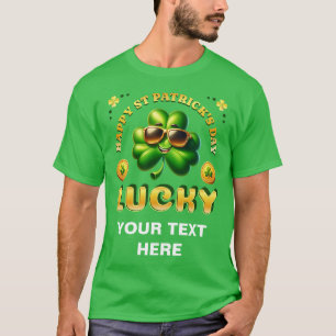 Camiseta Feliz Dia de São Patrício, Sortudo, Moedas irlande