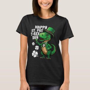 Camiseta Feliz Dia de São Patrício T-Rex Dia de São Patríci