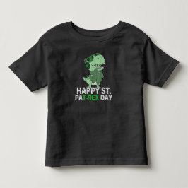 Camiseta Feliz Dia de São Patrício Trex Dinossauro Infantil