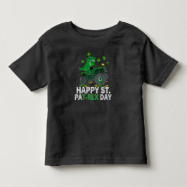 Camiseta Feliz Dia de São Patrício Trex Dinossauro Infantil