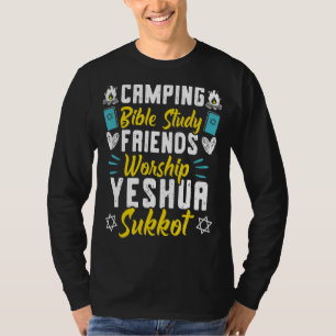 Camiseta Feliz Dia de Sucota Lulav Palm Tree Israelita