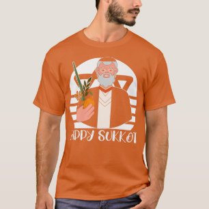 Camiseta Feliz Dia de Sucota Lulav Palm Tree Israelita