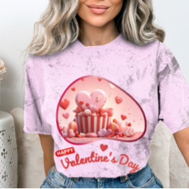 Camiseta Feliz Dia de Velentine - Afetação Romântica