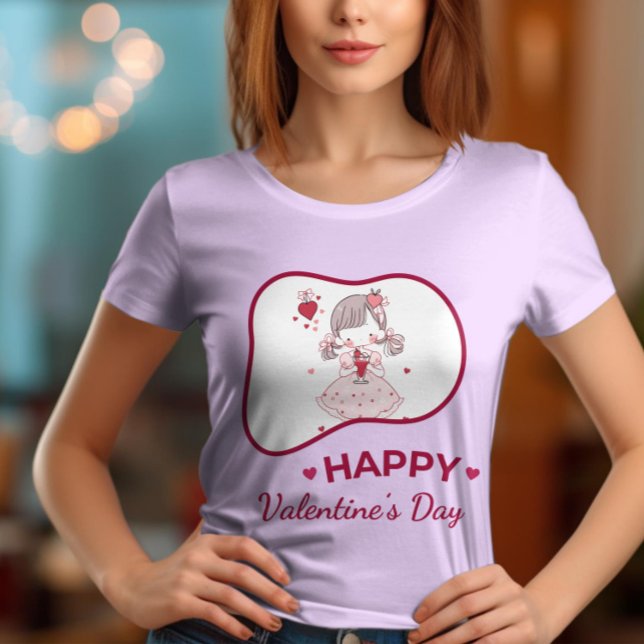 Camiseta Feliz dia de Velentine - Amor doce (Criador carregado)