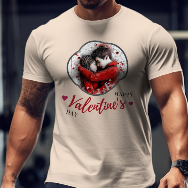 Camiseta Feliz dia de Velentine - Ativação Amorosa (Criador carregado)
