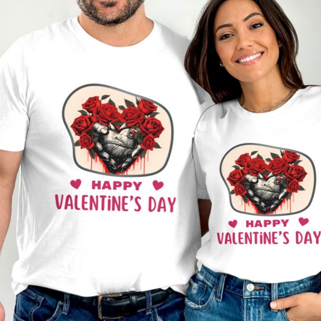 Camiseta Feliz dia de Velentine - calor (Criador carregado)