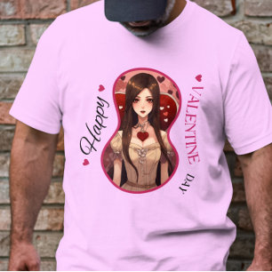 Camiseta Feliz dia de Velentine - Carícia Adoradora
