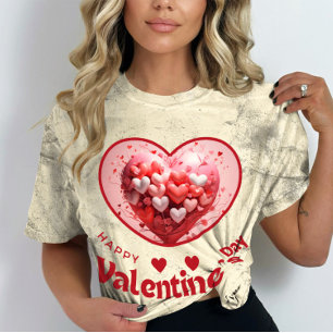 Camiseta Feliz dia de Velentine - Esplendor Romântico