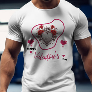Camiseta Feliz dia de Velentine - Feliz Feliz Feliz Feliz F