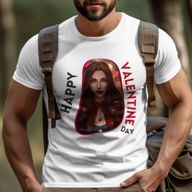 Camiseta Feliz Dia de Velentine - História do Amor (Criador carregado)