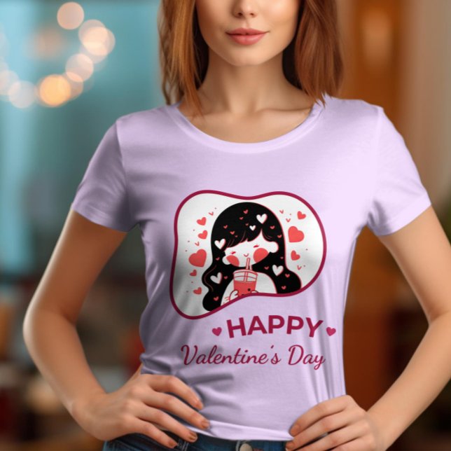 Camiseta Feliz dia de Velentine - o amor delicioso do coraç (Criador carregado)