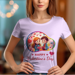 Camiseta Feliz dia de Velentine - Querido deseja amor