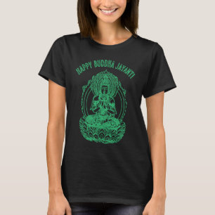 Camiseta Feliz Dia de Vesak do Buda Jayanti Budista