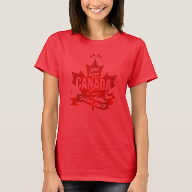 Camiseta Feliz Dia do Canadá. (Frente)