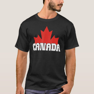 Camiseta Feliz Dia do Canadá - Cabeça de Folha de Folha do