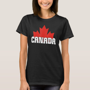 Camiseta Feliz Dia do Canadá - Cabeça de Folha de Folha do