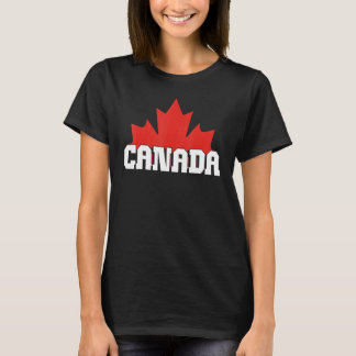 Camiseta Feliz Dia do Canadá - Cabeça de Folha de Folha do 