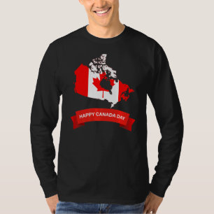 Camiseta Feliz dia do Canadá é o dia do Canadá, Maple Le