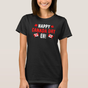 Camiseta Feliz Dia do Canadá Eh Mapeando Folha do Canadá Ba
