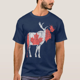 Camiseta Feliz Dia do Canadá Engraçado Mapeador Folha Anima