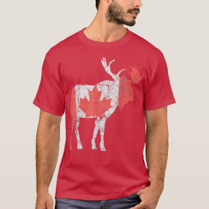 Camiseta Feliz Dia do Canadá Engraçado Mapeador Folha Anima