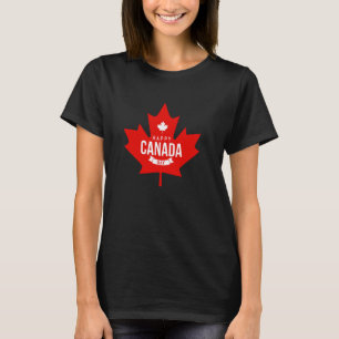Camiseta Feliz dia do Canadá - Folha mapeada Patriótica Can
