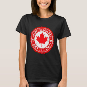 Camiseta Feliz dia do Canadá julho de 1867 Maple Leaf Canad