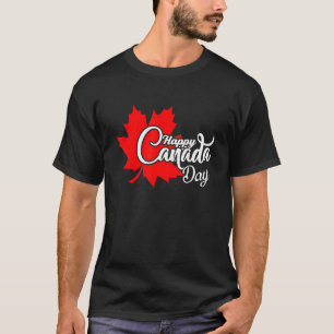Camiseta Feliz dia do Canadá Mapeador Folha Folha Folha Sin