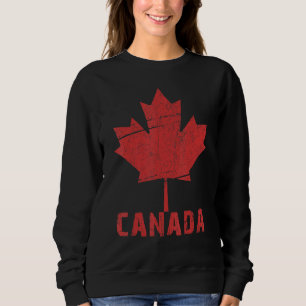 Camiseta Feliz Dia do Canadá Mapeamento Folha do Canadá
