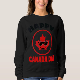 Camiseta Feliz dia do Canadá Mapeamento Folha do Canadá Cri