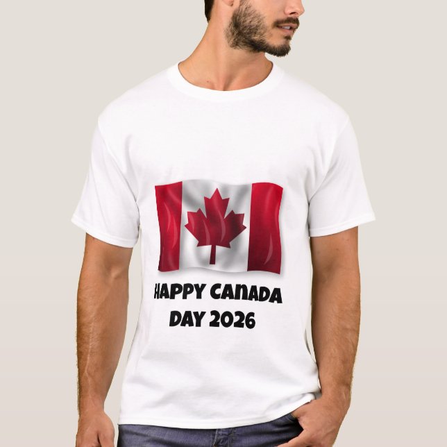 Camiseta Feliz Dia do Canadá Masculina (Frente)
