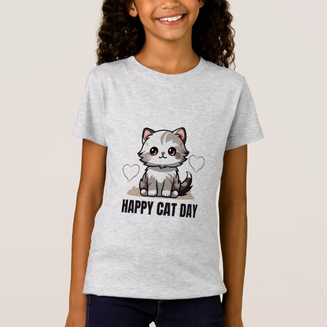 Camiseta Feliz Dia do Gato (Frente)