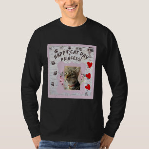 Camiseta Feliz Dia do Gato Princesa gata gata