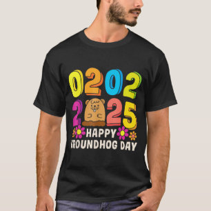 Camiseta Feliz Dia do Groundhog 2 de Fevereiro de 2025 Home