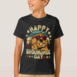 Camiseta Feliz Dia do Groundhog Funny Groundhog Singles Fof