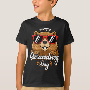 Camiseta Feliz Dia do Groundhog Funny Groundhog Solteiros F