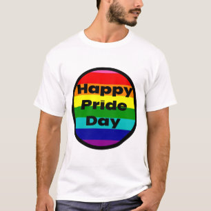 Camiseta Feliz dia do Orgulho gay arco-íris