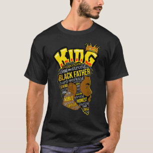 Camiseta Feliz Dia do Pai Negro Rei Afro-Africano