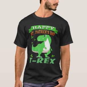 Camiseta Feliz Dia do Pat-Rex Dinossauro Santa Patrick para