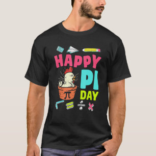 Camiseta Feliz Dia do Pi Frango Pot Pi Professor de Matemát