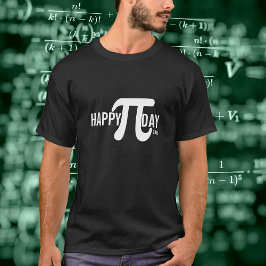 Camiseta Feliz Dia do Pi Personalizado com Ano e Símbolo do