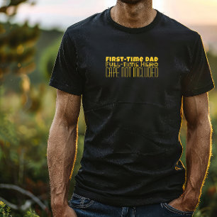 Camiseta Feliz Dia do Primeiro Pai, carta amarela humor
