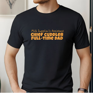 Camiseta Feliz Dia do Primeiro Pai, carta cor de laranja ne