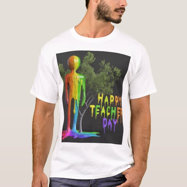 Camiseta Feliz Dia do Professor: Design de Homenagem Especi (Frente)