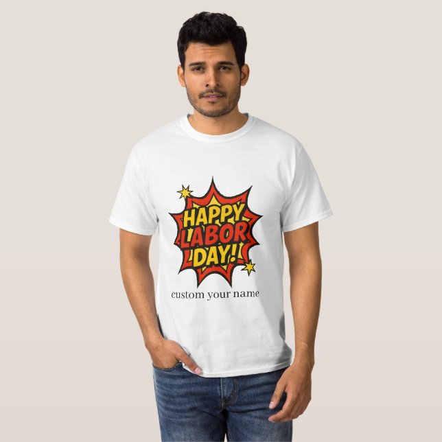 Camiseta Feliz dia do trabalhador design (Frente Completa)