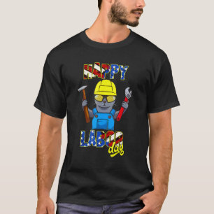 Camiseta Feliz Dia do Trabalhador Gato  Gato Trabalhando