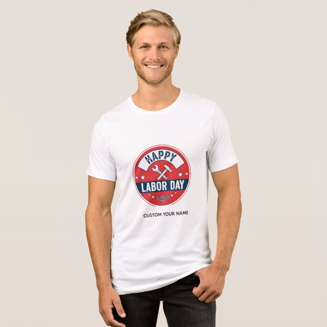 Camiseta Feliz dia do trabalho (Frente Completa)