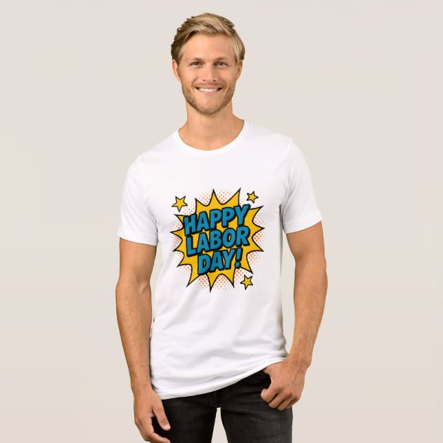 Camiseta Feliz dia do trabalho (Frente Completa)
